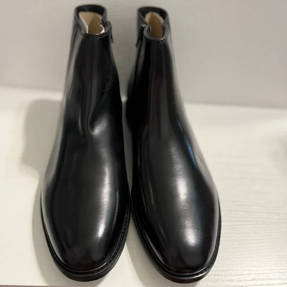 ? Kenneth Cole Reaction Men’s Black Zip Ankle Boots 13M Sleek Modern Dressy NWB REACTION KENNETH COLE Mens Black Padded Ely Round Toe Block  main image 3